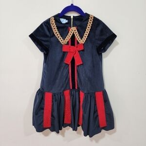 Mimisol blue velvet dress, size 6